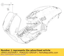 karosserie van Piaggio Group, met onderdeel nummer 1B001202500R7, bestel je hier online: