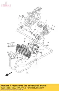 yamaha 901050501600 bout, flens - Onderkant