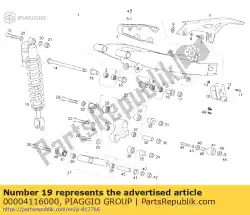 Ici, vous pouvez commander le pas de description disponible auprès de Piaggio Group , avec le numéro de pièce 00004116000: