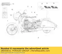 2B000032, Piaggio Group, Etichetta della guardia moto-guzzi audace audace 1400 carbon abs california zgukdh00 zgulc000 zgulc001 zgulca00 zgulcb00 zgulcb0001 zgulcu00 zgulcu01 zgulcua0 zgulcub001 zgulvc00 zgulvc01 zgulvc04 zgulve00 1400 2012 2015 2016 2017 2018 2019 2020 2021, Nuovo