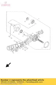 yamaha 5MLW11410000 manivela 1 - Lado inferior