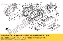 Aqui você pode pedir o tampa interna, r. Alforje em Honda , com o número da peça 81241MCA000: