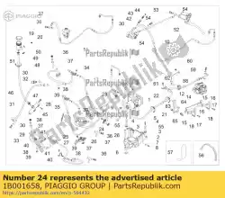 Here you can order the supporto posterire tubazioni abs from Piaggio Group, with part number 1B001658: