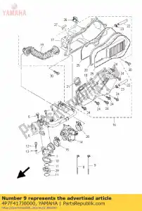 yamaha 4P7F417J0000 clamp 2 - Bottom side