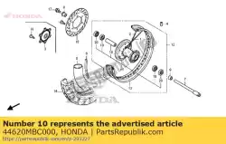 Aquí puede pedir collar, fr. Distancia entre ejes de Honda , con el número de pieza 44620MBC000: