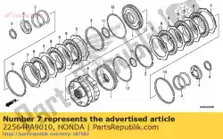 Here you can order the plate, clutch end (14) (3 from Honda, with part number 22564PA9010: