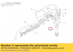 aprilia AP3ICA000054 Ölpumpenwellenbaugruppe. - Unterseite