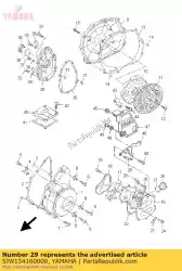 Ici, vous pouvez commander le couvercle, pompe à huile auprès de Yamaha , avec le numéro de pièce 5JW154160000: