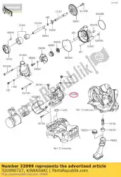 Ici, vous pouvez commander le boîtier, filtre à huile et refroidisseur auprès de Kawasaki , avec le numéro de pièce 320990727: