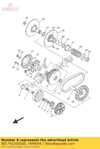 yamaha 901792200500 nut - Bottom side