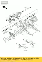 33001008111E, Kawasaki, Arm-comp-swing, f.s.black er650 kawasaki er-6f er-6n 650 2007, Nuevo