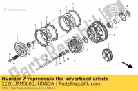 22201MM5000, Honda, Disco, fricção da embreagem honda cb cbr pc vt 800 1000 1100 1987 1988 1989 1990 1991 1992 1993 1994 1995 1996 1997 1998 1999 2000, Novo