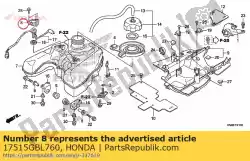 Here you can order the plate, unit set from Honda, with part number 17515GBL760: