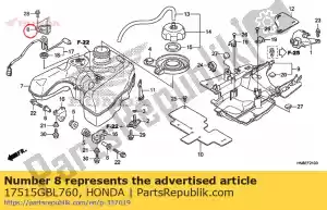 honda 17515GBL760 plate, unit set - Bottom side