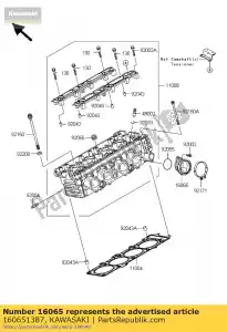 kawasaki 160651387 porte-carburateur zr1000-a1 - La partie au fond