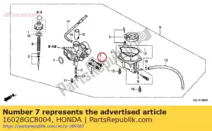 Honda 16028GC8004 conjunto de parafusos b - Lado inferior