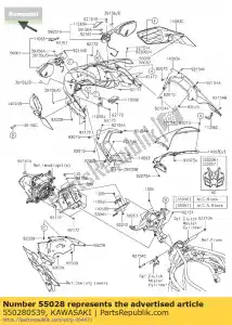 kawasaki 550280539 os?ona, upp, lwr zx1000nff - Dół