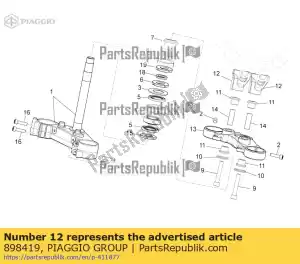 Piaggio Group 898419 caja de manillar - Lado inferior