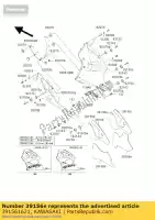 391561621, Kawasaki, almofada, capota lateral, rh, l kawasaki zx6r ninja g h j zx 6r 600 , Novo