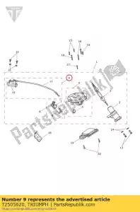 triumph T2505620 latch cable assembly - Bottom side