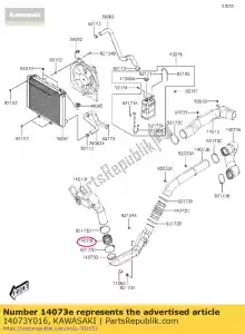 kawasaki 14073Y016 01 duto, entrada - Lado inferior