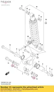 Suzuki 6231605A01 spacer, r.c. rod - Onderkant