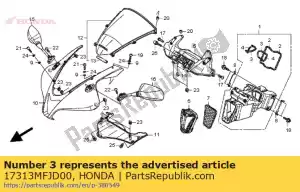 Honda 17313MFJD00 seal c, air intake duct - Bottom side