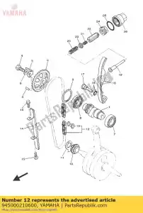 yamaha 945000210600 corrente, eixo de came (583) - Lado inferior