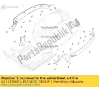 62113700RI, Piaggio Group, tampa do lado esquerdo     , Novo