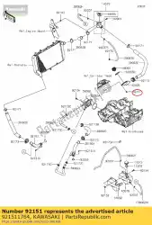 Qui puoi ordinare bullone, 5x14 zr1000daf da Kawasaki , con numero parte 921511764: