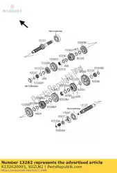 Here you can order the gear,output 3rd from Suzuki, with part number K132620093: