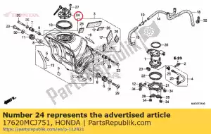Honda 17620MCJ751 tampa comp., enchimento de combustível - Lado inferior