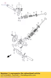 suzuki 1274104B01 roda dentada, árvore de cames - Lado inferior