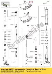 kawasaki 44039013618R suporte-garfo superior, f.s.bl zr100 - Lado inferior