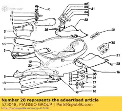 Aqui você pode pedir o placa de identificação em Piaggio Group , com o número da peça 575048:
