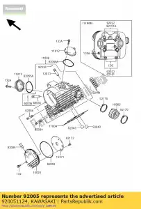 Kawasaki 920051124 fitting,breather pipe - Bottom side