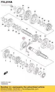 suzuki 0926225080 rodamiento de bolas 25 - Lado inferior