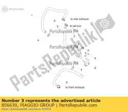 Ici, vous pouvez commander le tuyau auprès de Piaggio Group , avec le numéro de pièce 856630: