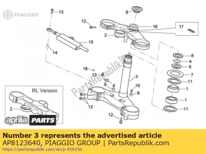 aprilia AP8123640 stengelbasis - Onderkant