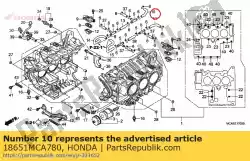 buis, r. Luchtinlaat van Honda, met onderdeel nummer 18651MCA780, bestel je hier online: