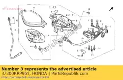 Here you can order the speedometer assy from Honda, with part number 37200KRP961: