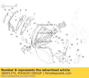 Piaggio Group 1B001375 cubierta de la columna de dirección - Lado inferior