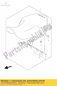 suzuki 4510040B20W56 seat set - Bottom side