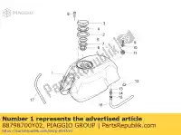 88798700Y02, Piaggio Group, zbiornik paliwa. czarny moto-guzzi v 750 2008, Nowy