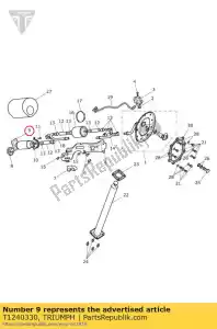 triumph T1240330 fuel pump efi square strainer - Bottom side