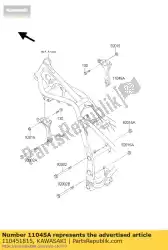 Ici, vous pouvez commander le support, moteur, rh auprès de Kawasaki , avec le numéro de pièce 110451815: