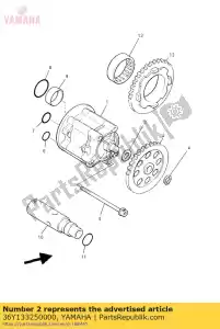 yamaha 36Y133250000 engrenagem, bomba acionada - Lado inferior