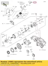 Qui puoi ordinare 01 coperchio, interruttore magnetico da Kawasaki , con numero parte 140930716: