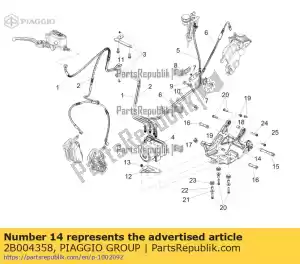 Piaggio Group 2B004358 prise en charge de l'unité de commande abs - La partie au fond