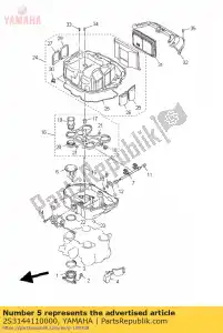 yamaha 2S3144110000 caja, filtro de aire 1 - Lado inferior